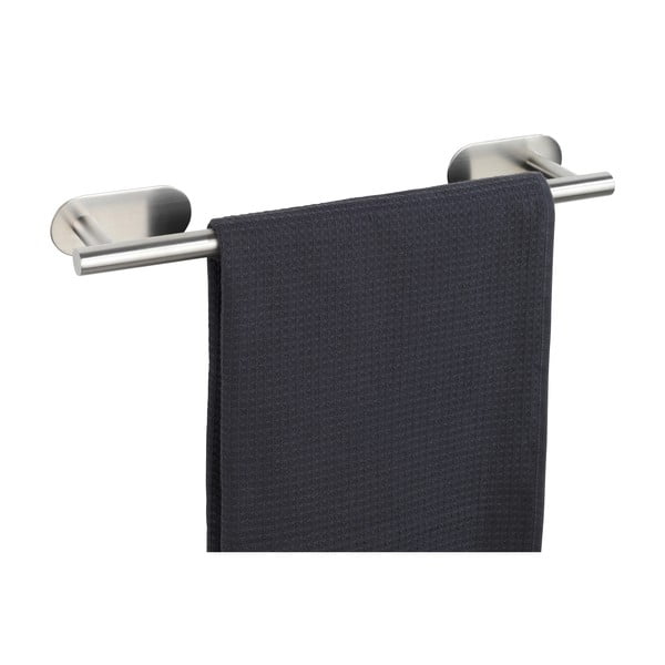 Matný nástěnný držák na ručníky z nerezové oceli Wenko Orea Turbo-Loc®-image-1