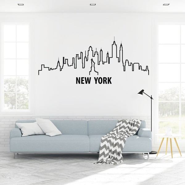 Samolepka na stěnu ve tvaru obrysu města Ambiance New York Design