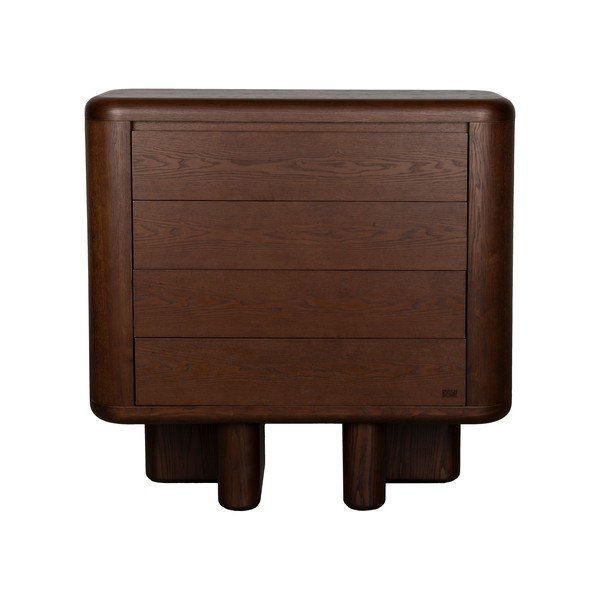 Komoda v dekoru jasanu v tmavě přírodní barvě 100x98x40 cm Herman – Dutchbone