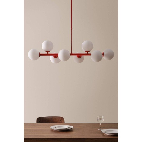 Červené/bílé stropní svítidlo z opálového skla 30x104 cm Ekman – Jotex-image-2
