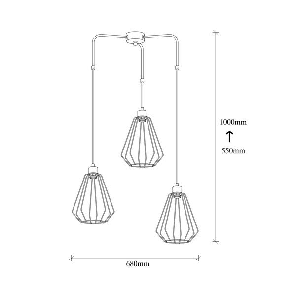 Černé kovové závěsné svítidlo Opviq lights Mathaios-image-2