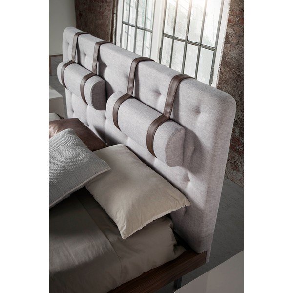 Dvoulůžková postel s nohami z ořechového dřeva Ángel Cerdá Olivia, 150 x 200 cm-image-4