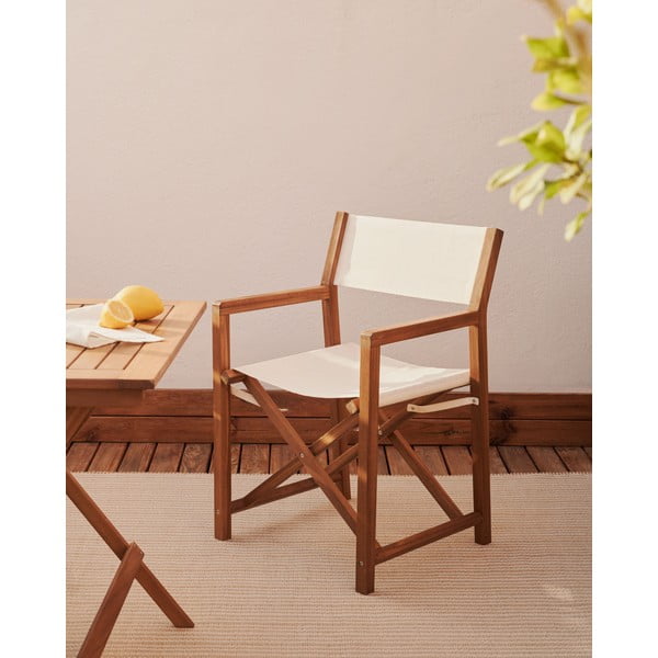 Bílé/přírodní dřevěné zahradní židle v sadě 2 ks Thianna – Kave Home-image-1