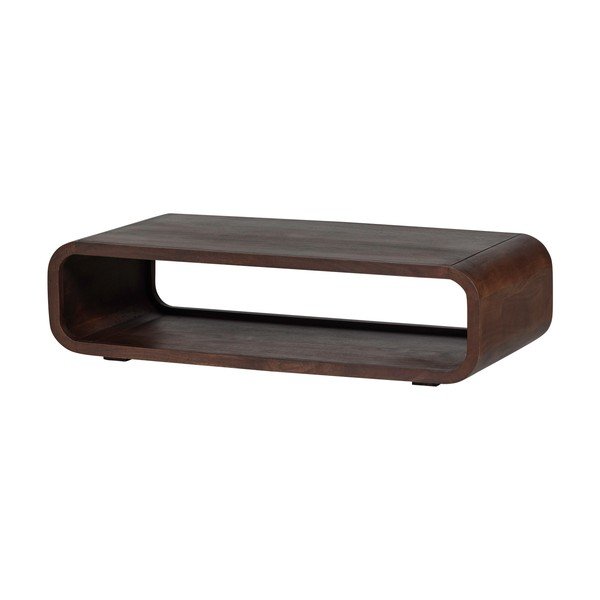 Konferenční stolek z mangového dřeva v tmavě přírodní barvě 60x120 cm Kinu – WOOOD-image-2