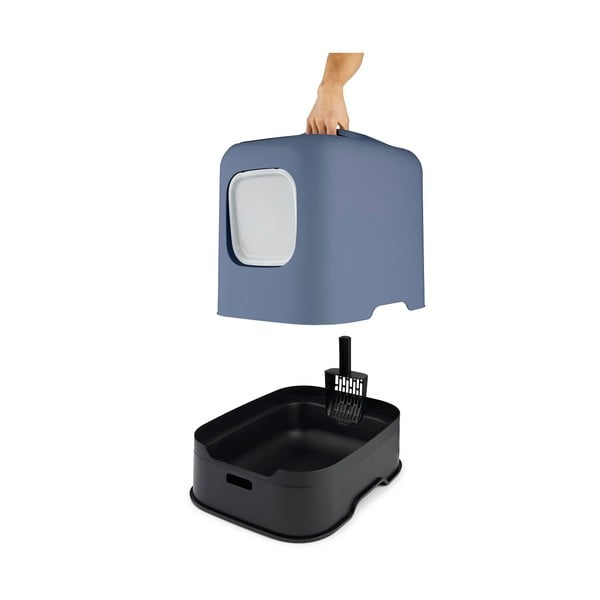 Tmavě modrý kočičí záchod 40x51 cm Biala – Rotho-image-2