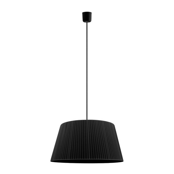 Černé závěsné svítidlo Bulb Attack Dos Plisado, ⌀ 45 cm