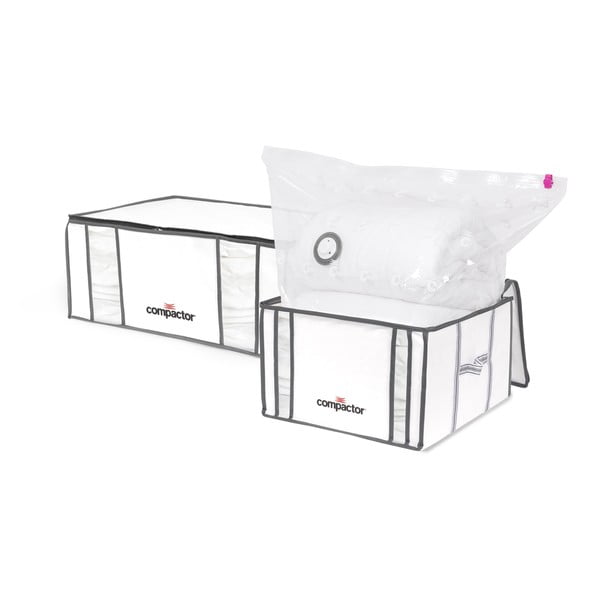 Vakuové vyztužené látkové úložné boxy na oblečení v sadě 2 ks 50x65x27 cm Life – Compactor