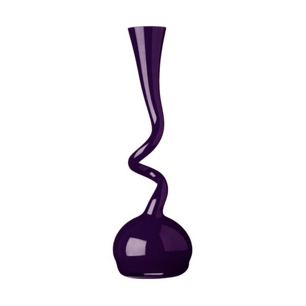 Skleněná váza Swing 30 cm, fialová