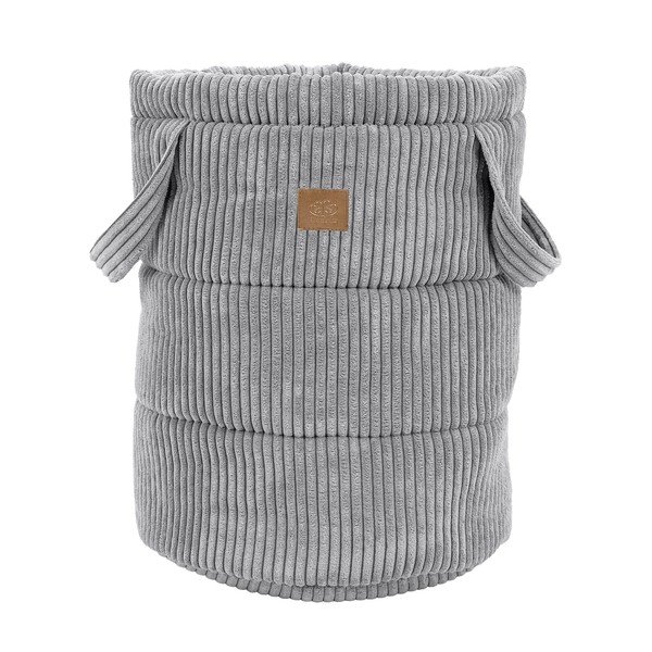 Šedý látkový dětský koš na hračky ø 39x50 cm – Meowbaby