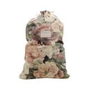 Látkový vak na prádlo s příměsí lnu Really Nice Things Bag Spring Flowers, výška 75 cm
