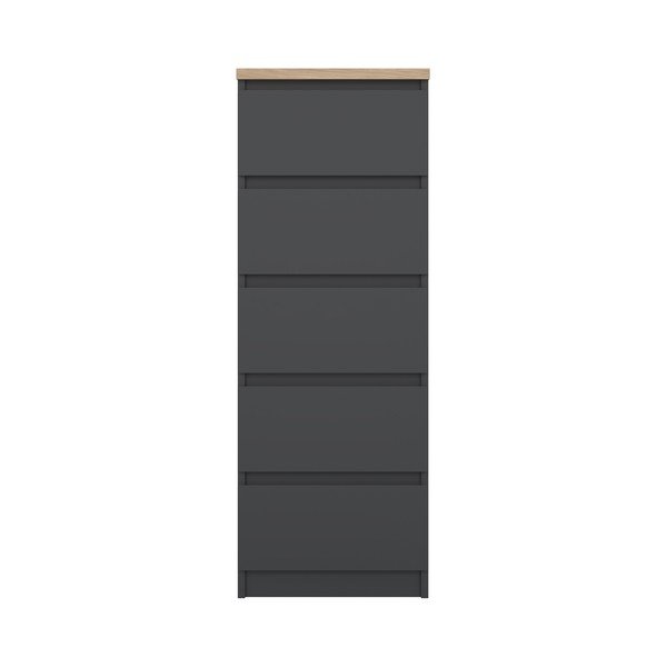 Tmavě šedá komoda 40x111x50 cm Naia – Tvilum-image-2