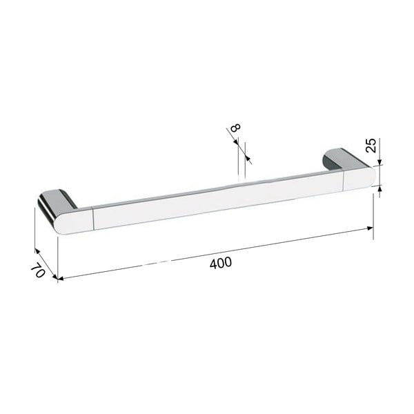 Bílý nástěnný mosazný držák na ručníky Flori – Sapho-image-1