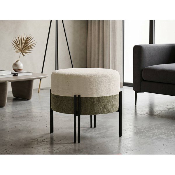 Khaki/krémový taburet Modern Style – Mauro Ferretti-image-1