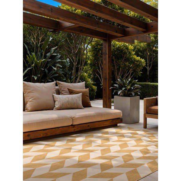 Okrově žlutý/krémový vnitřní a venkovní koberec 120x170 cm Haringey Terrick – Ted Baker-image-1