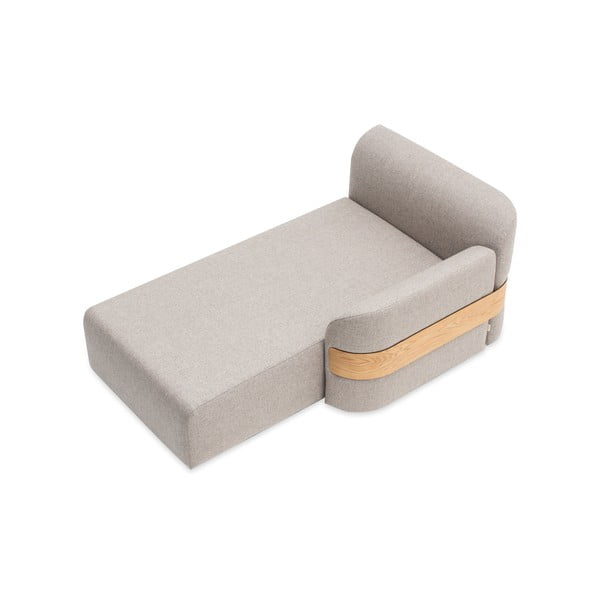 Světle šedý modul pohovky (levý roh) ze směsi vlny a lnu Hugg – Gazzda-image-2