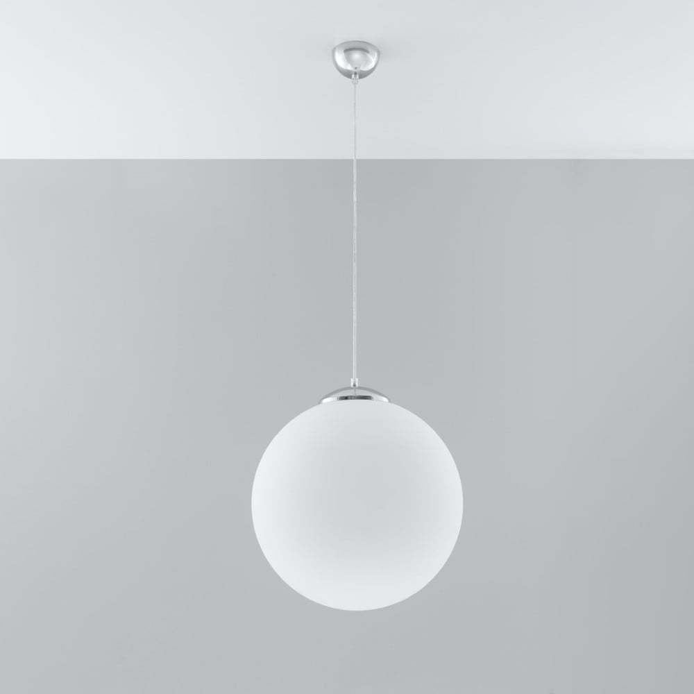 Bílé závěsné svítidlo se skleněným stínidlem ø 40 cm Bianco – Nice Lamps