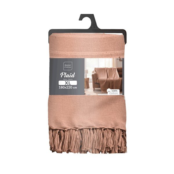 Bavlněný přehoz v terakotové barvě 125x150 cm Lilia – douceur d'intérieur-image-2