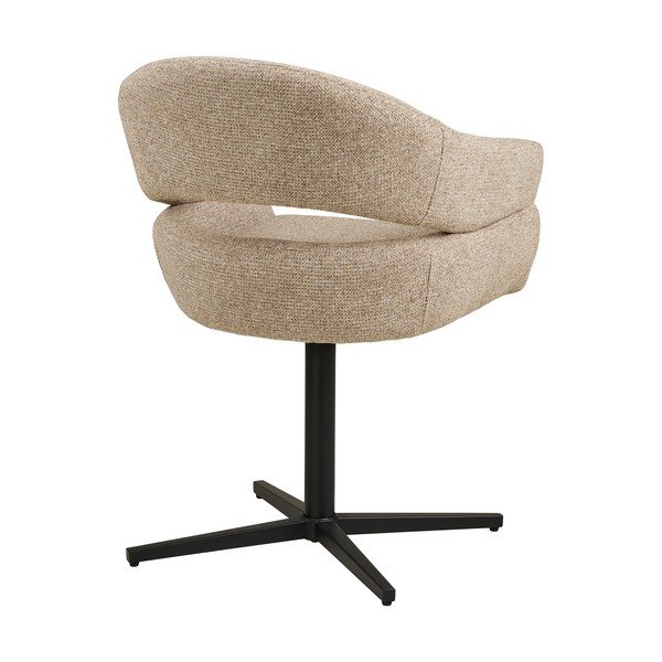 Béžové čalouněné jídelní křeslo s područkami Dover – House Nordic-image-4