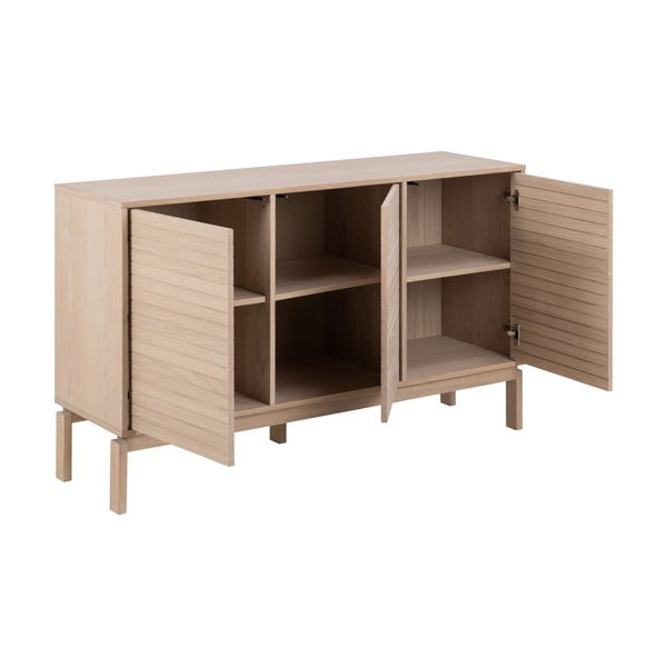 Nízká komoda v dekoru dubu v přírodní barvě 135x80 cm Linley – Actona-image-3