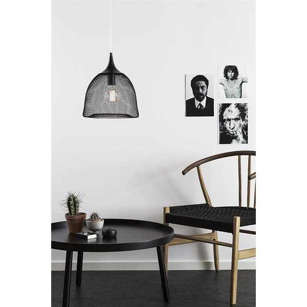 Černé závěsné světlo Markslöjd Grid, 33 cm-image-1