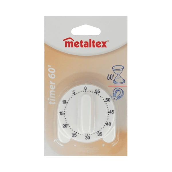 Bílá kuchyňská minutka Metaltex Time-image-1