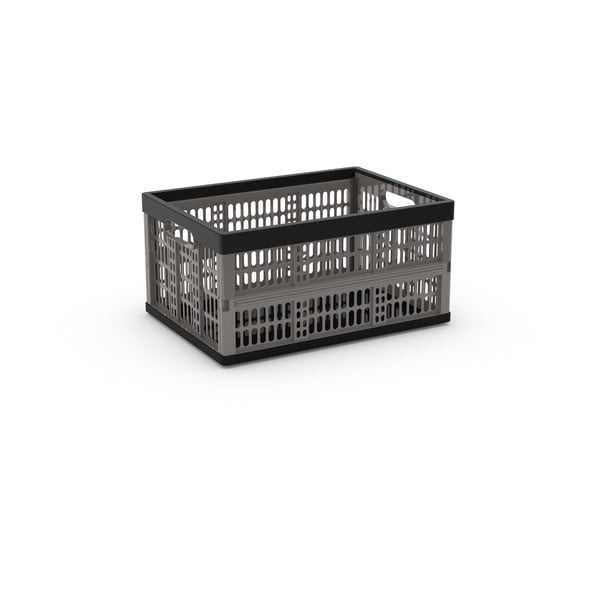 Šedý plastový úložný box 47,5x34,5x23,5 cm Folding Crate – KIS