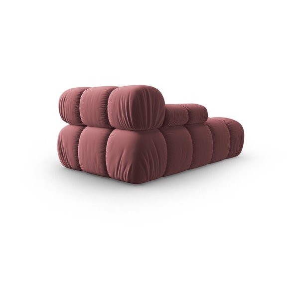 Růžová sametová lenoška (levý roh) Bellis – Micadoni Home-image-4