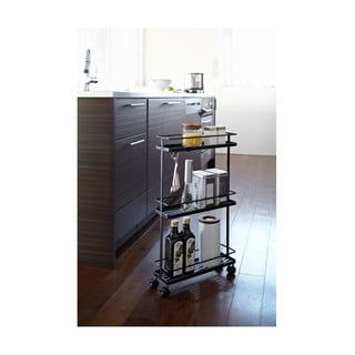 Černý kovový pojízdný regál 38x66 cm Tower – YAMAZAKI