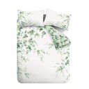 Bílo-zelené bavlněné prodloužené povlečení na dvoulůžko 230x220 cm Scenic Leaves – RHS