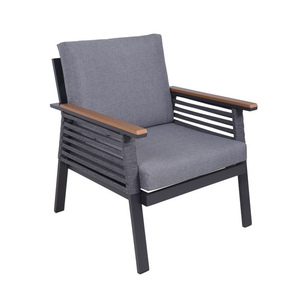 Tmavě šedý hliníkový zahradní lounge set pro 4 Denia – Garden Pleasure-image-4