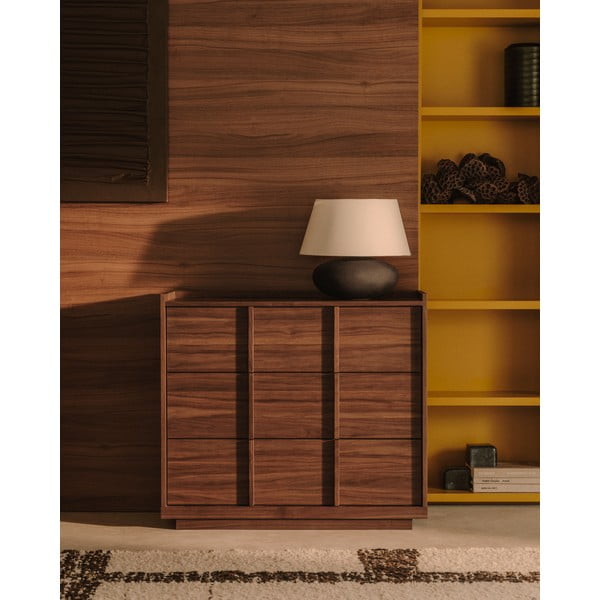 Hnědá komoda v dekoru ořechu 100x78x50 cm Onix – Kave Home-image-1