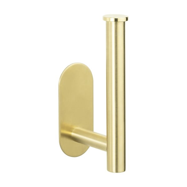 Samodržící držák na toaletní papír z nerezové oceli Orea Gold – Wenko-image-3