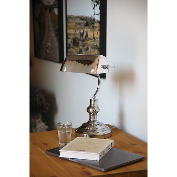 Stolní lampa ve stříbrné barvě (výška 22,5 cm) Bankers – Markslöjd-image-1