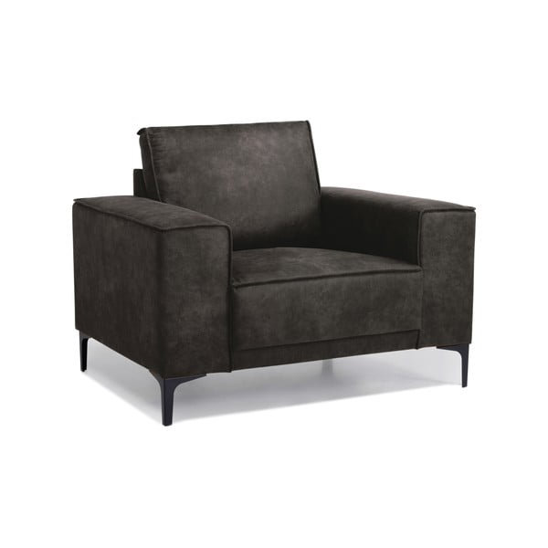 Černošedé křeslo z imitace kůže Copenhagen - Scandic