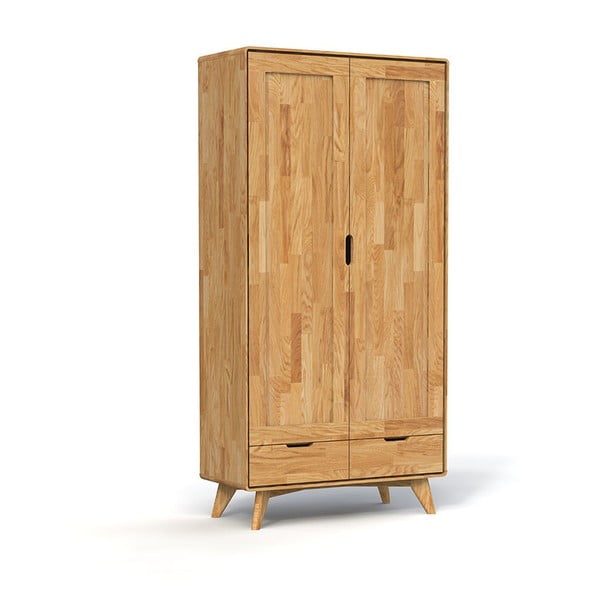 Šatní skříň z dubového dřeva 90x180 cm Greg - The Beds