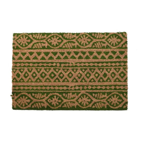 Béžovo-zelená rohožka InArt Tribal, 40 x 60 cm
