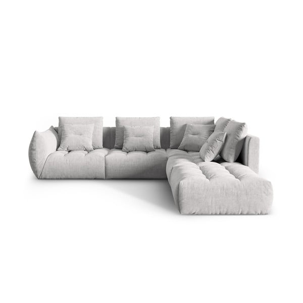 Světle šedá rohová pohovka (pravý roh/do L) Bloom – Micadoni Home