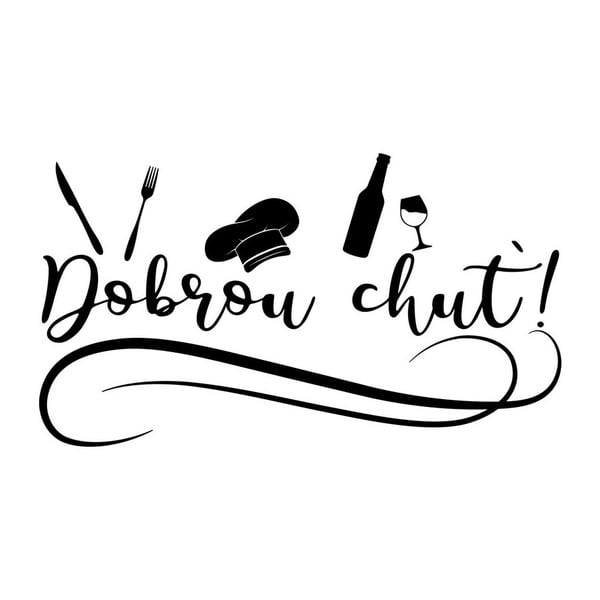 Samolepka na zeď s citátem Ambiance Dobrou chuť-image-1