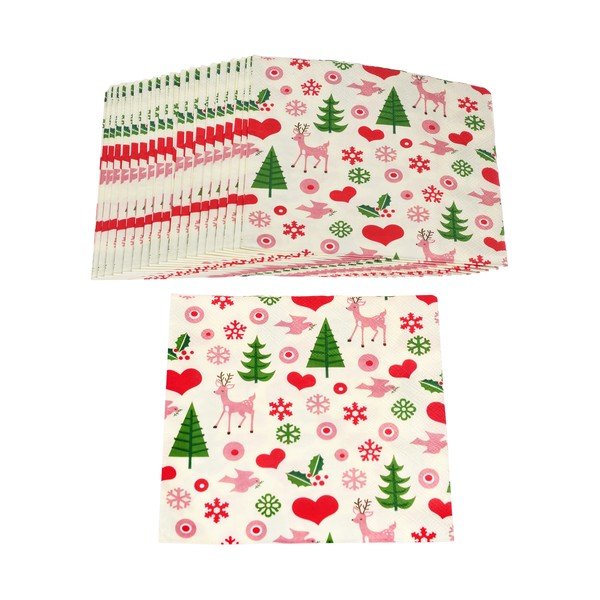 Ubrousky v sadě 20 ks 25x25 cm 50s Christmas – Rex London-image-2