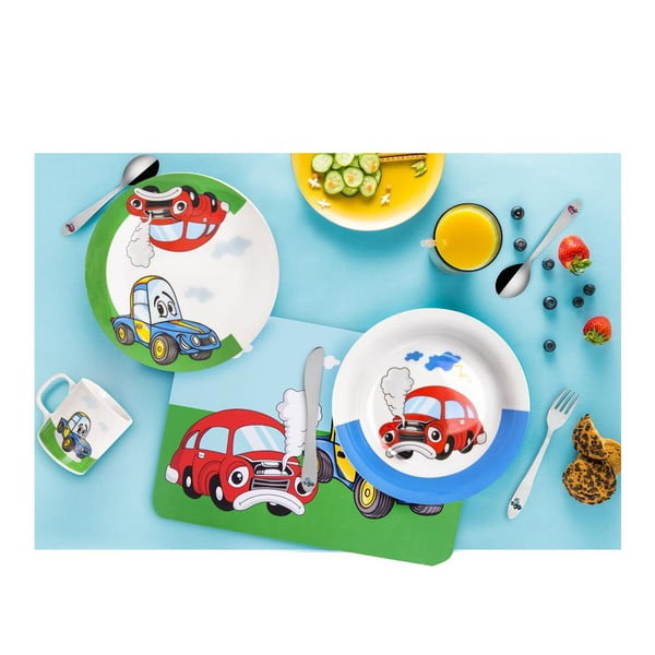 Nerezový dětský příbor ve stříbrné barvě 3 ks – Orion-image-1