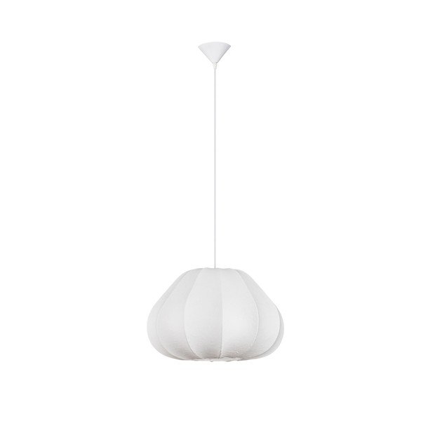 Matně bílé látkové závěsné svítidlo ø 50 cm Bora – Nova Luce