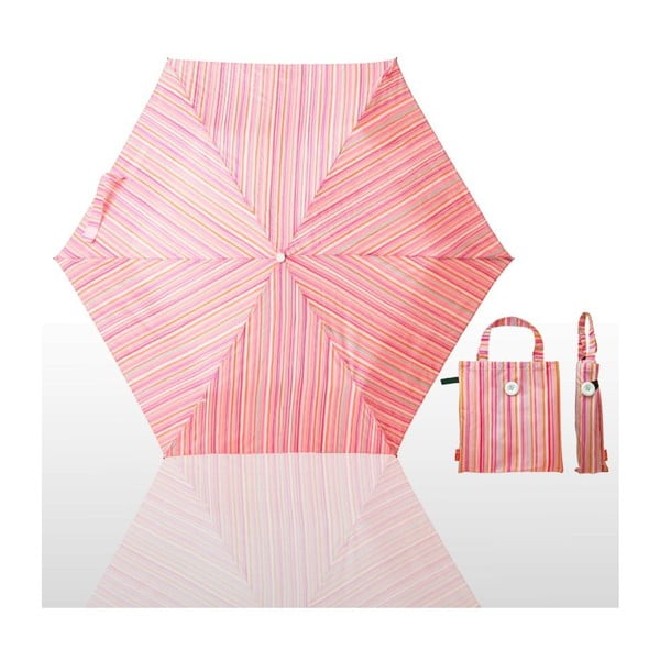 Skládací deštník TotoBrella, pink stripes