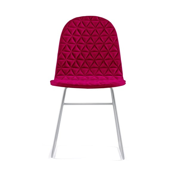 Růžová židle s kovovými nohami Iker Mannequin V Triangle