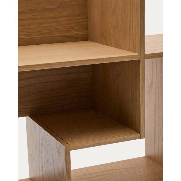 Modulární policový systém v dekoru dubu v přírodní barvě 80x80x25 cm Ina – Kave Home-image-4