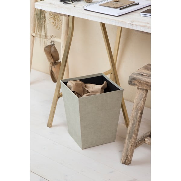 Béžový odpadkový koš Sofia Canvas Paper Laminate – Bigso-image-1