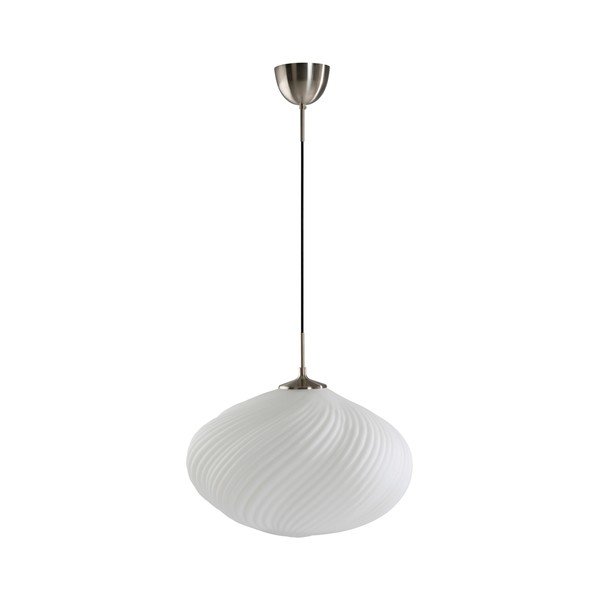 Bílé/ve stříbrné barvě stmívatelné závěsné svítidlo z opálového skla ø 50 cm Meringue – Jotex