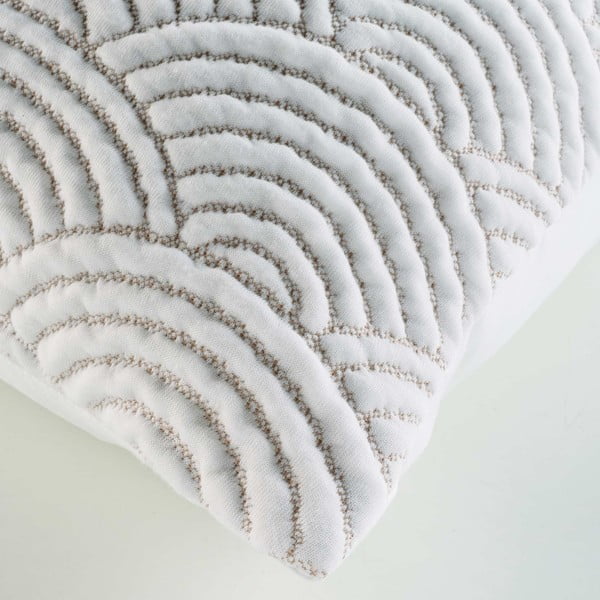 Bílý/béžový set přehozu a povlaku na polštář jersey 240x260 cm Cassandra – douceur d'intérieur-image-3