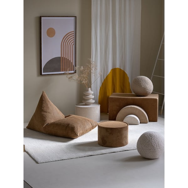 Hnědý manšestrový dětský sedací vak Big Lounger – Wigiwama-image-1