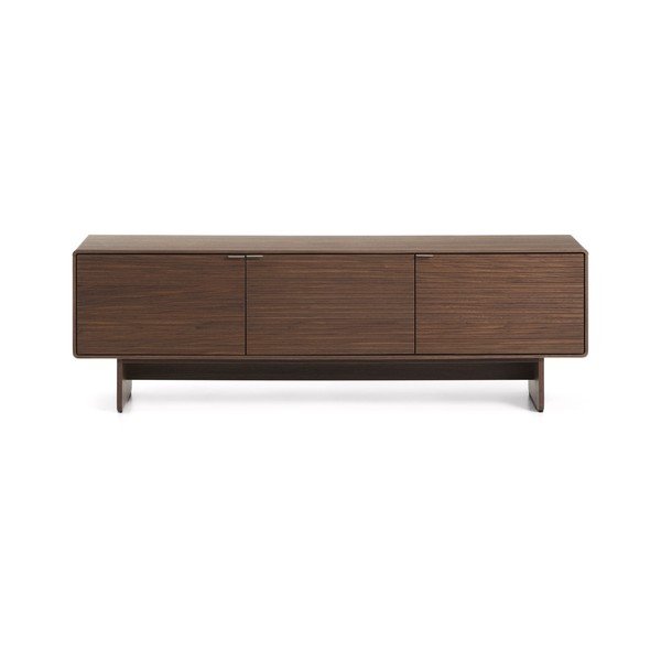 TV stolek v dekoru ořechu v tmavě přírodní barvě 150x46x40 cm Norlen – Kave Home-image-3
