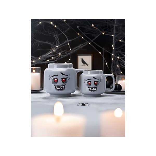 Šedý keramický dětský hrnek na latte 255 ml Zombie – LEGO®-image-3